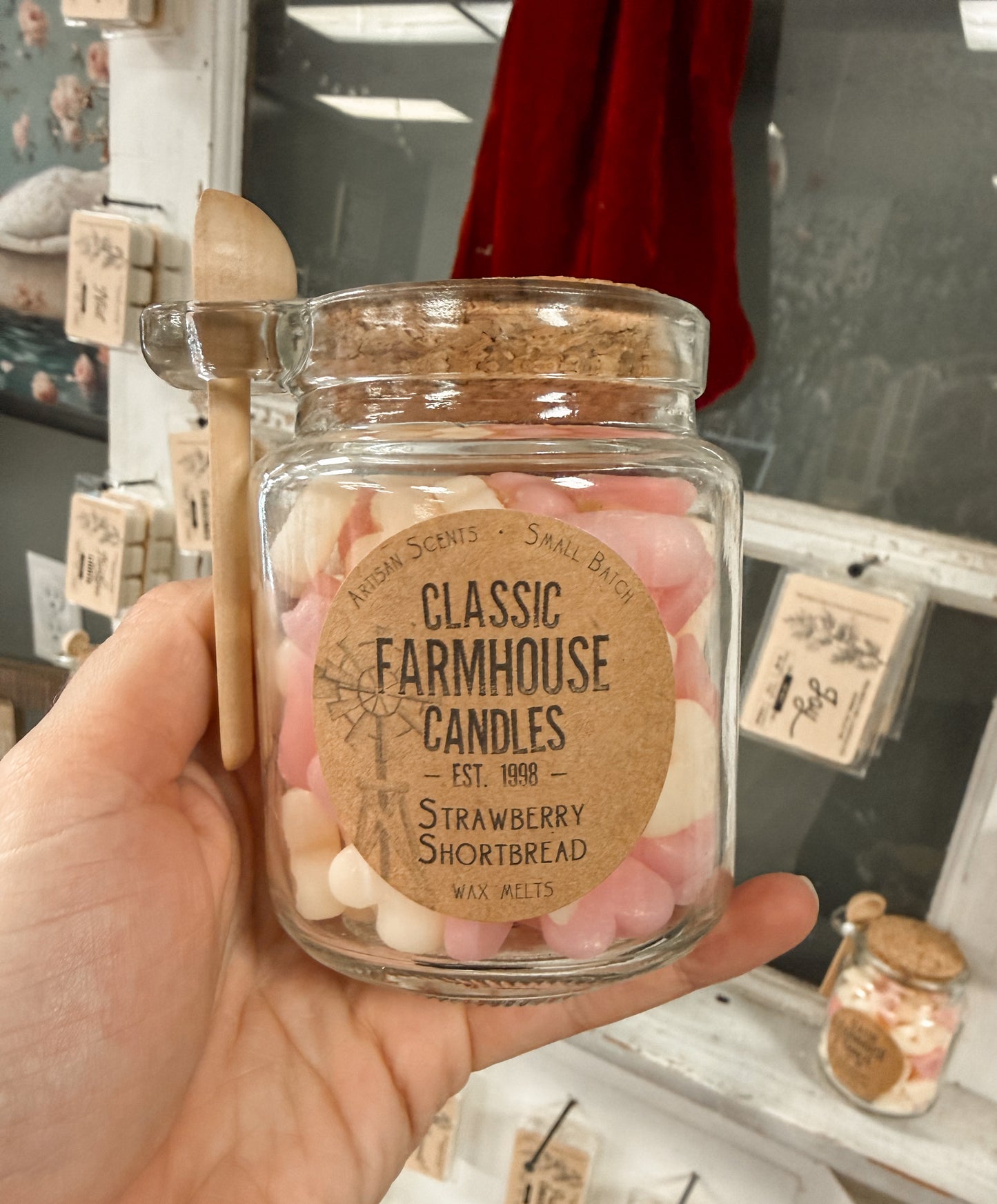 Strawberry shortcake heart wax melts