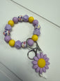 Purple Daisy Keychain