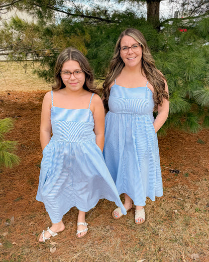 Striped Blue Dress