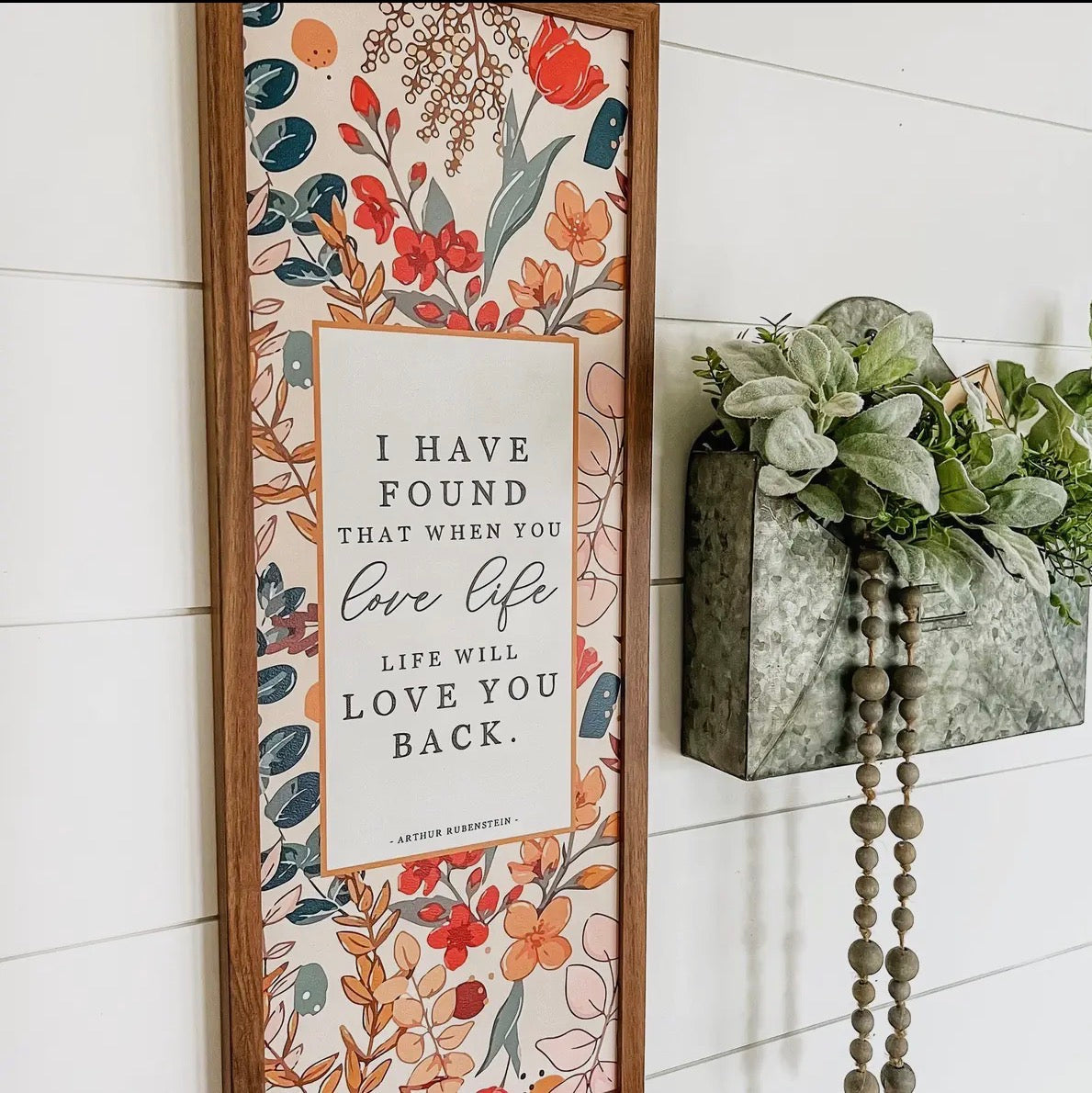 Love Life Floral Frame