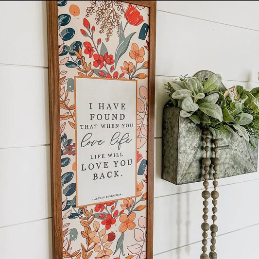 Love Life Floral Frame