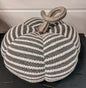 Grey Striped Quilted Knit Pumpkin