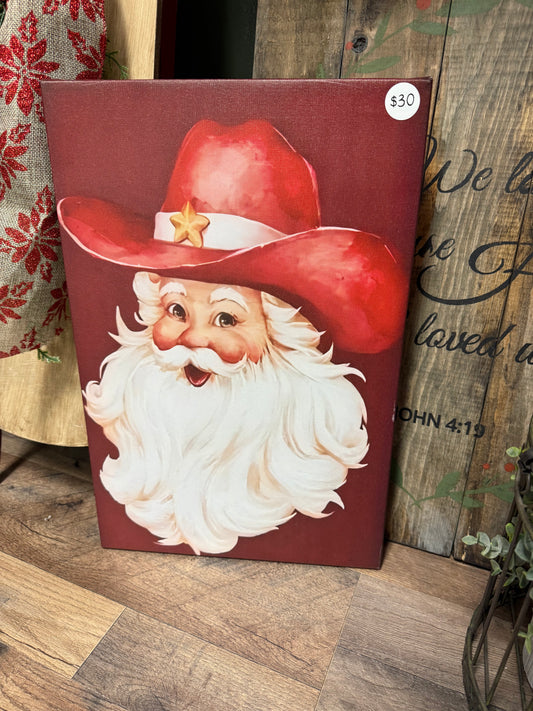 Cowboy Santa canvas