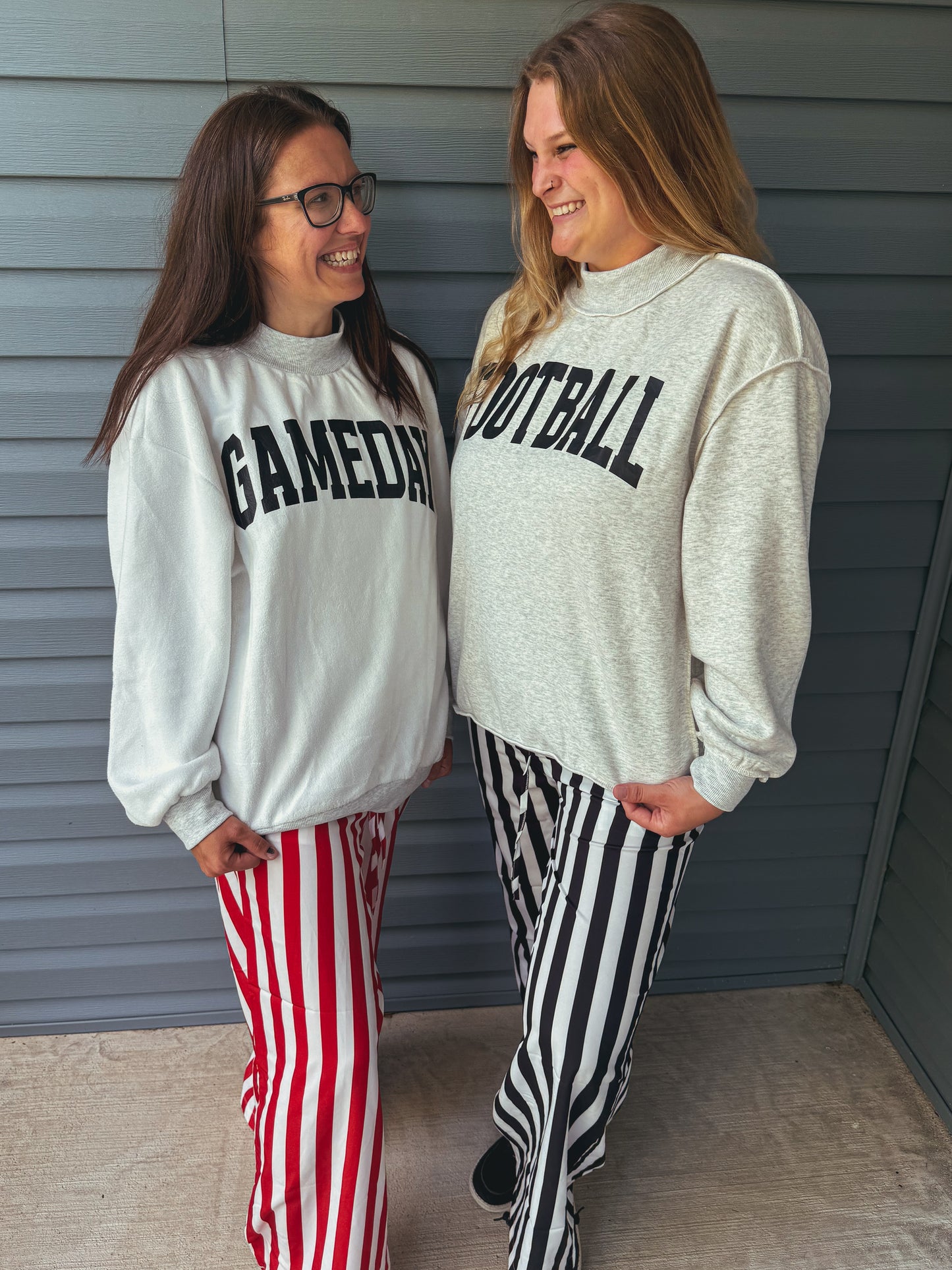 GAME DAY/ Football Reversible Mock Neck Sweatshirt✨📣