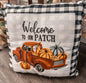 Welcome to our Patch checkered throw pillow