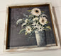 Sunflower wooden frame photo