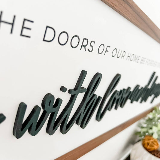 Echo With Love & Laughter Quote Sign