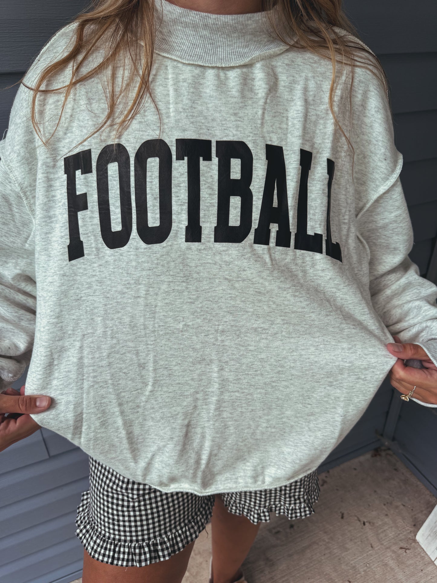 GAME DAY/ Football Reversible Mock Neck Sweatshirt✨📣