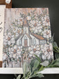 Church white floral canvas
