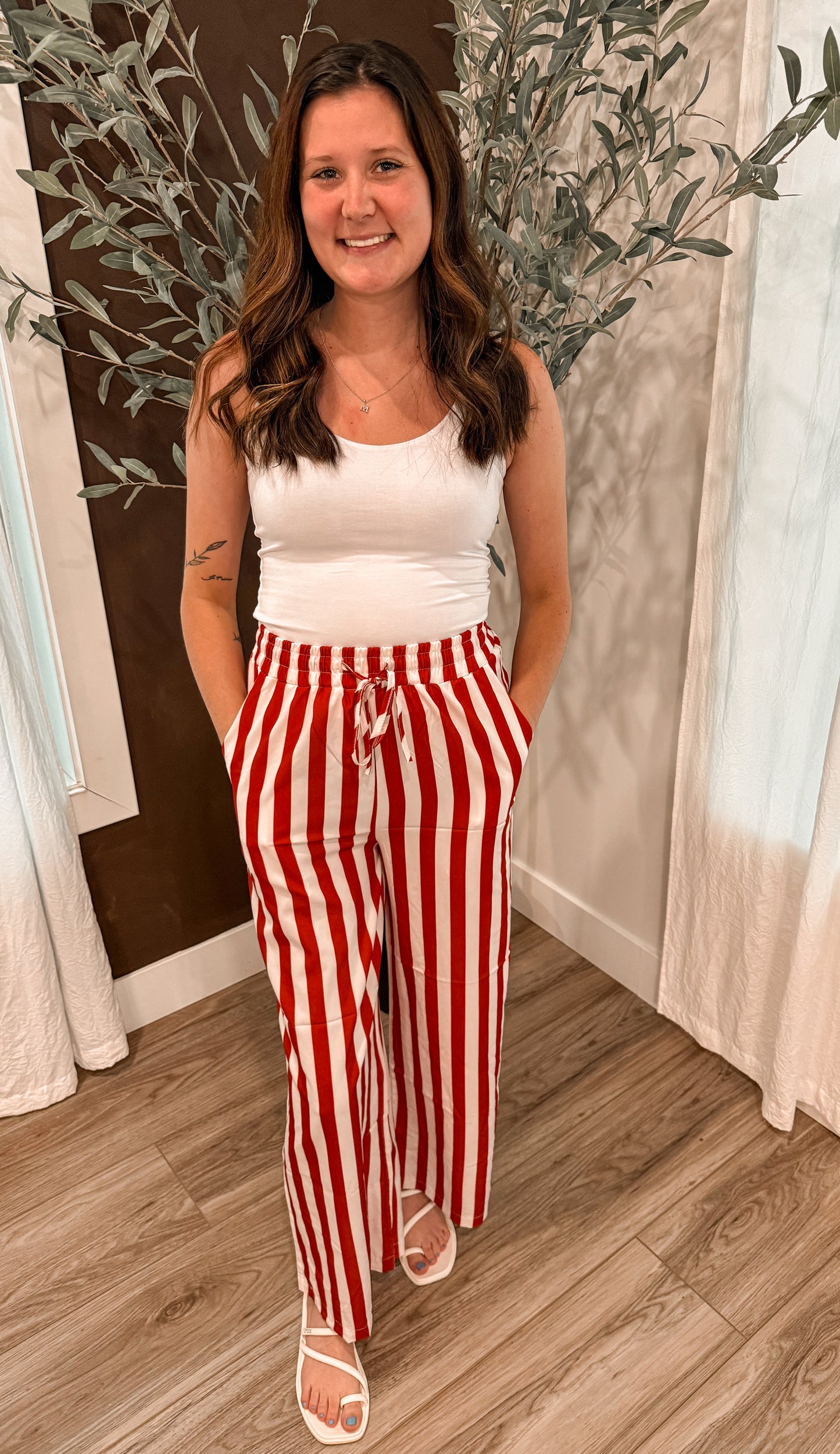 Striped game day lounge pants- 2 colors !