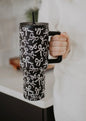 KATYDID Black and White Bow Tumbler