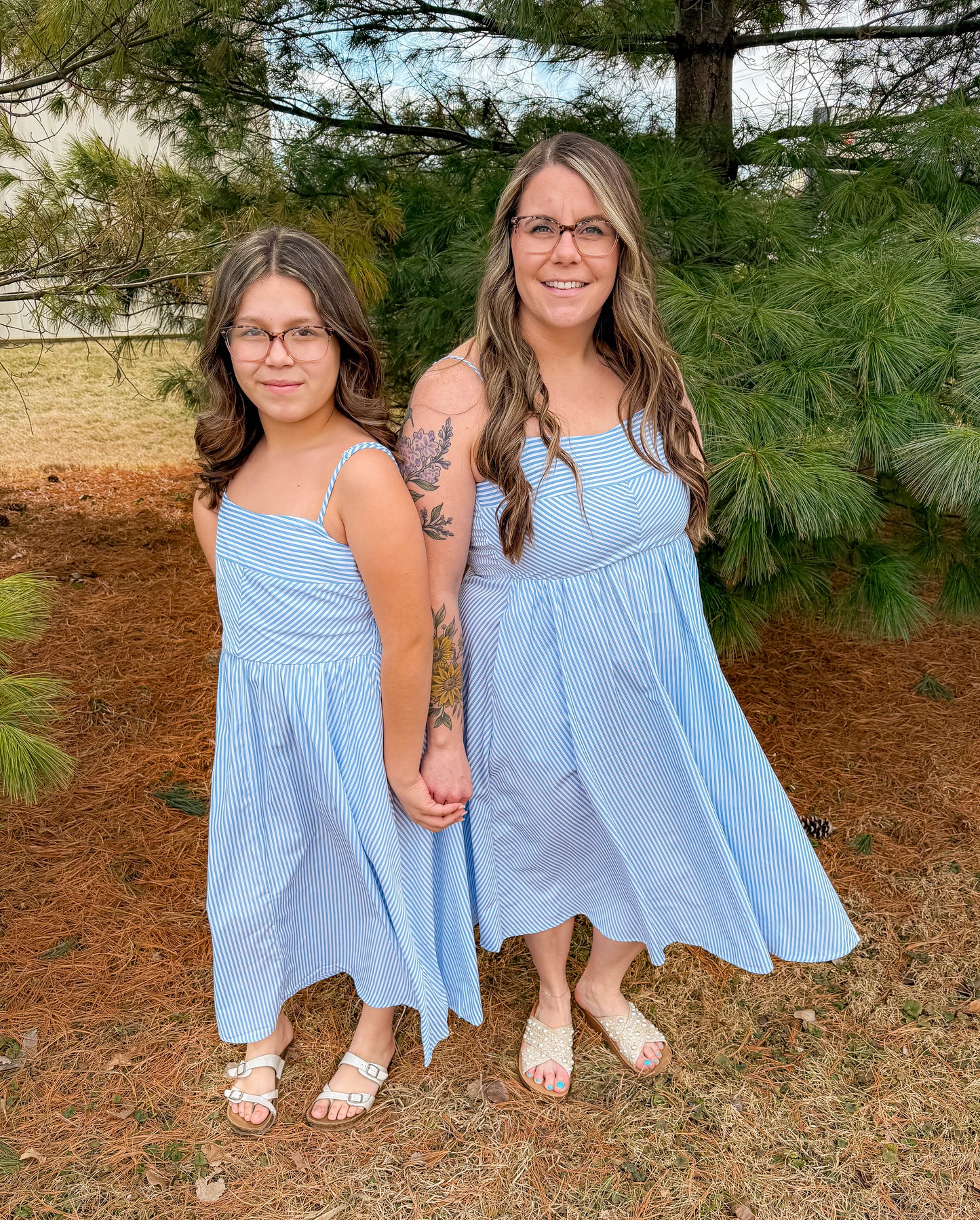 Striped Blue Dress