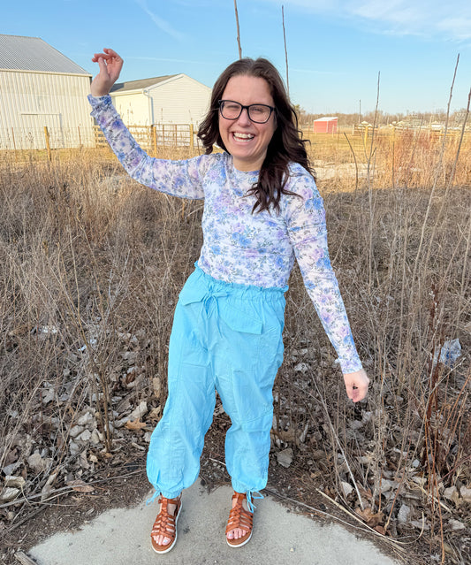 Katydid cargo pants-blue 🩵