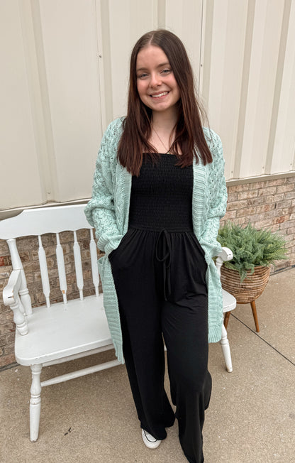 Pastel oversized  Crochet Knitted Cardigan -2 colors