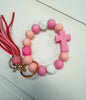 Pink Cross Keychain