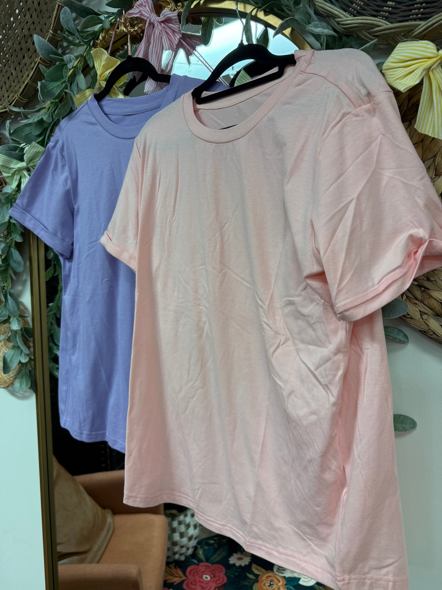 Basic crew neck tees-4 colors