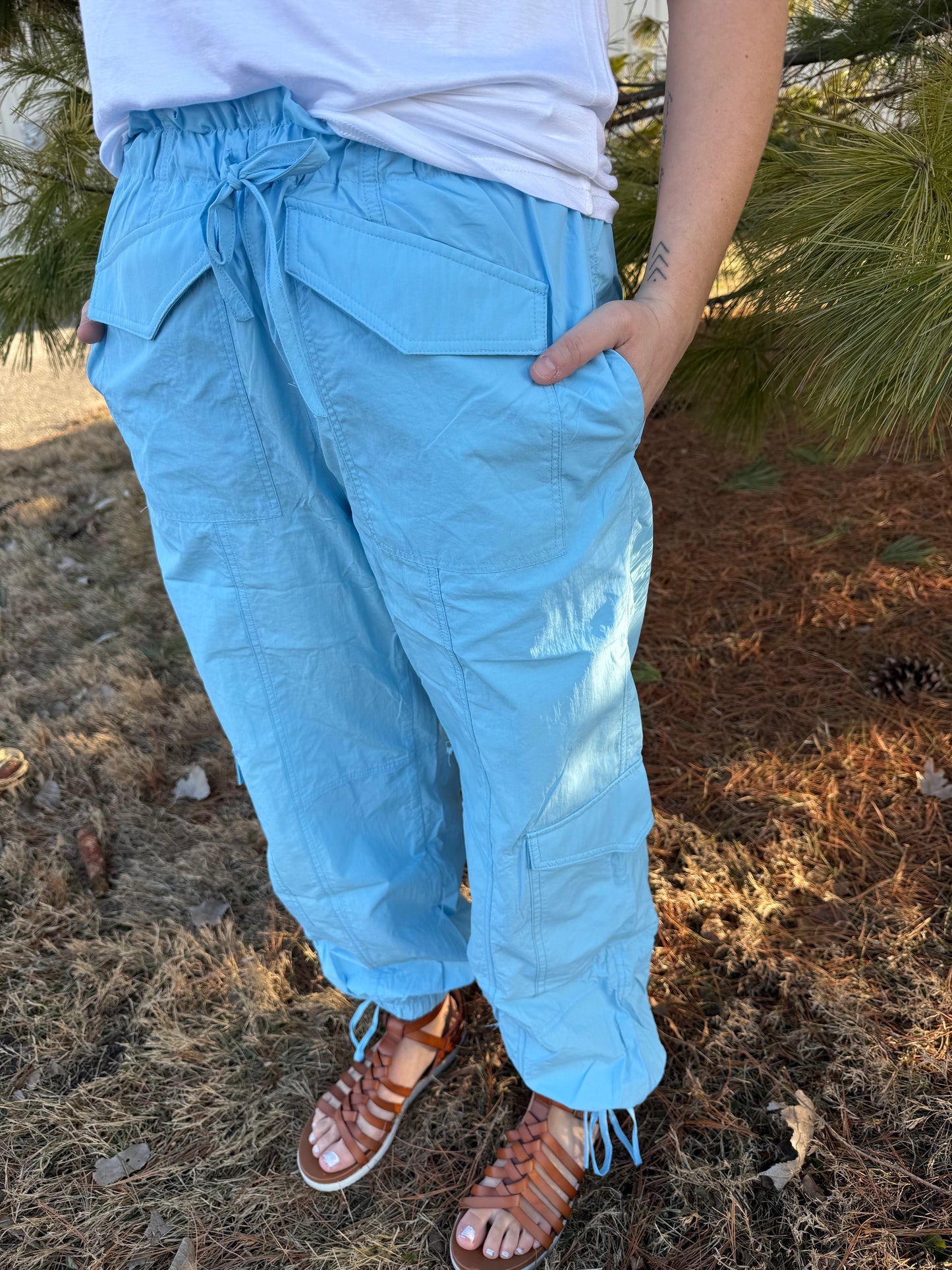 Katydid cargo pants-blue 🩵