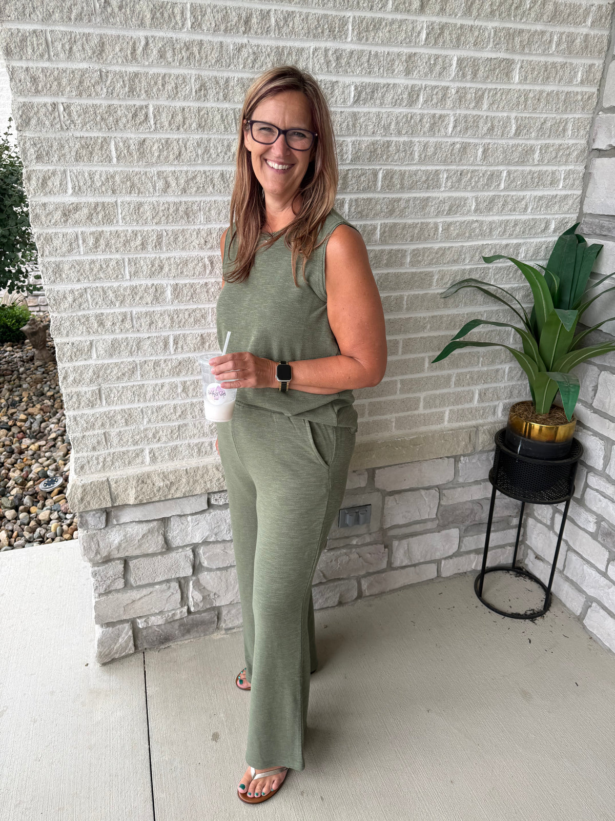 Cotton Slub Tank & Pants 2PC Set - Zenana✨ 3 colors 🤎💚🖤