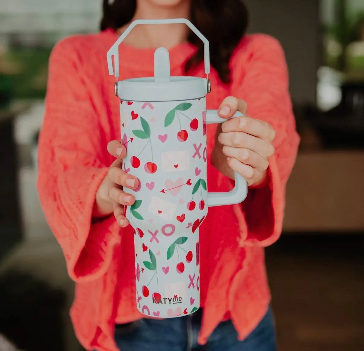 KATYDID Blue Cherry XO Tumbler