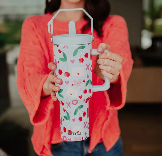 KATYDID Blue Cherry XO Tumbler