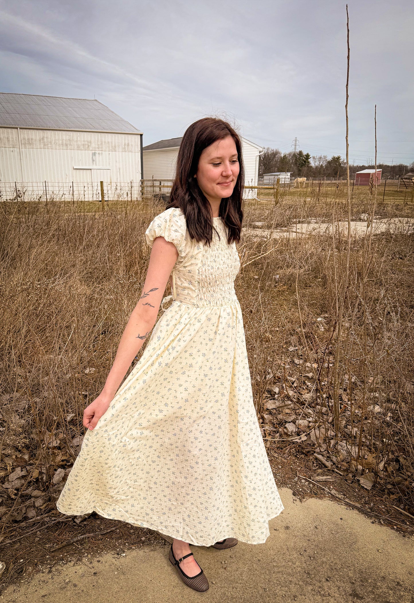 Smocked Floral Maxi Dress