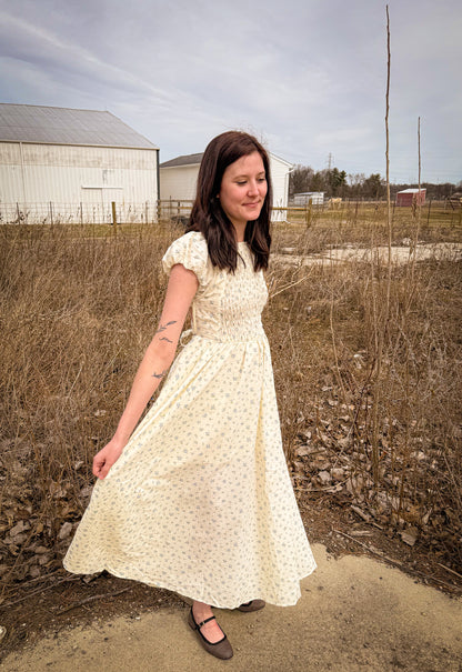 Smocked Floral Maxi Dress