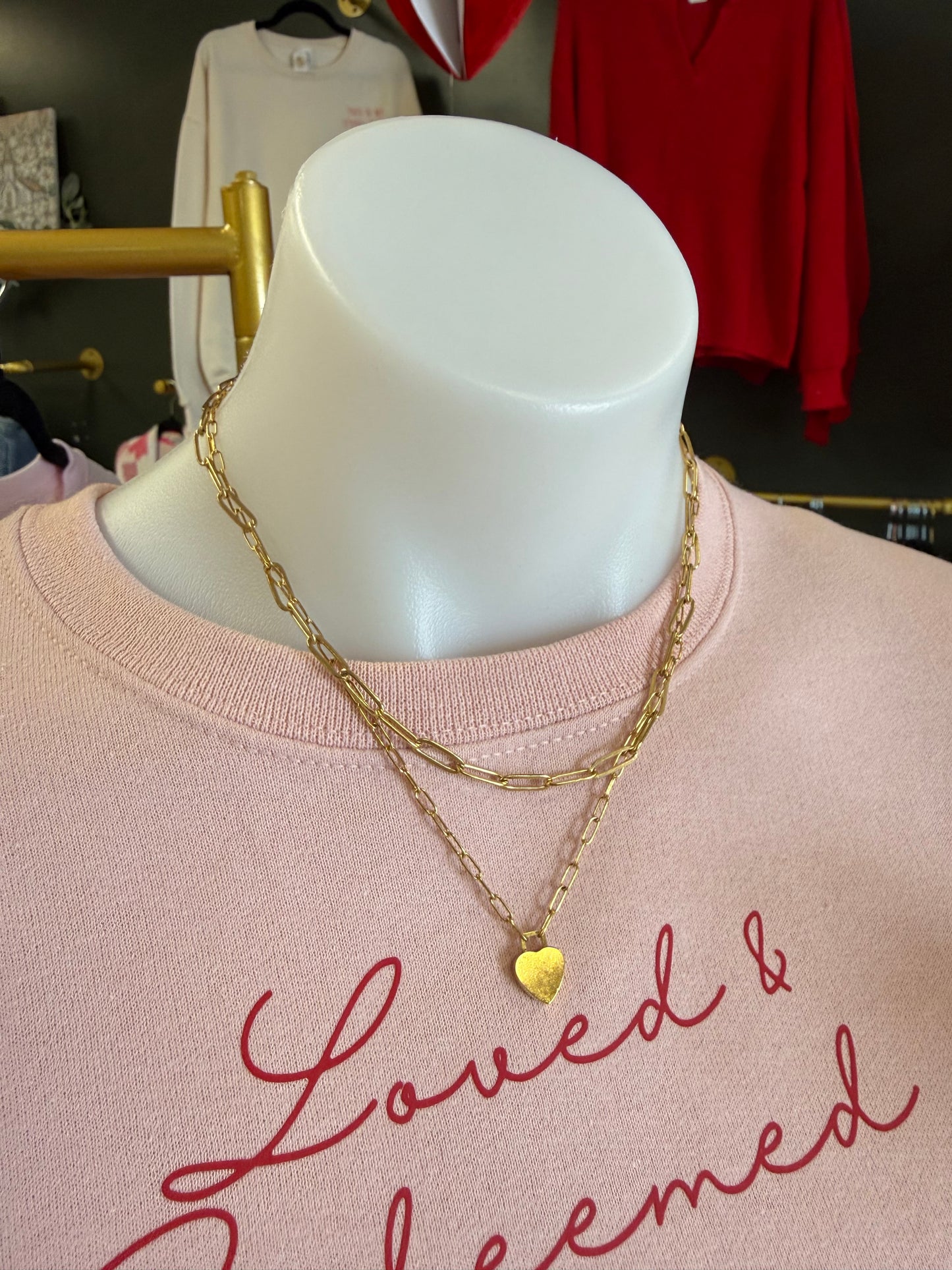Heart layered necklace