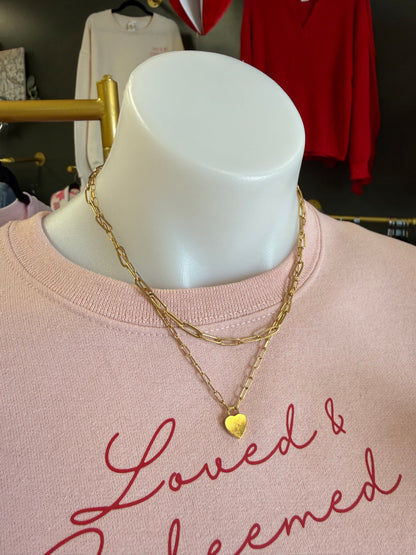 Heart layered necklace