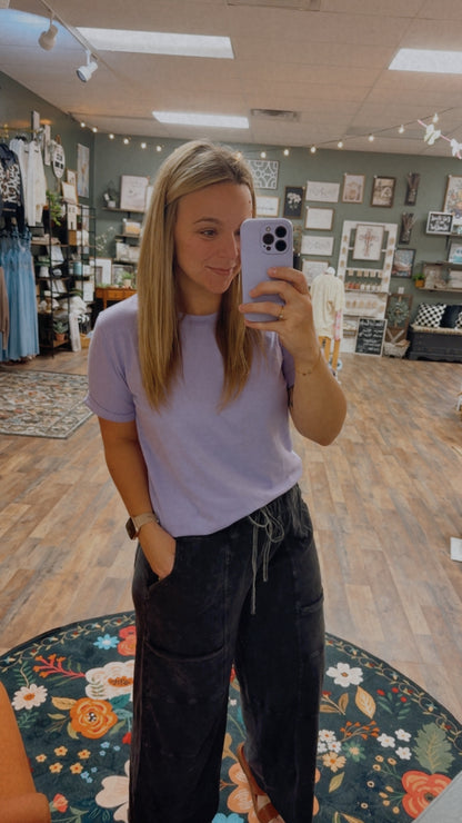 Basic crew neck tees-4 colors