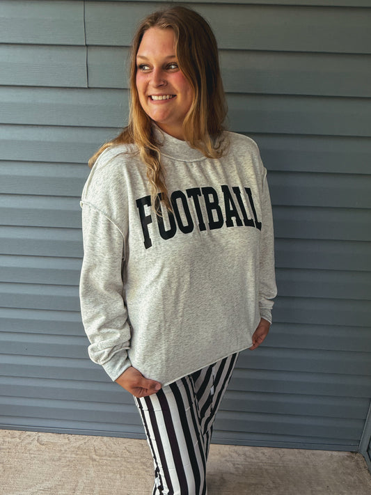 GAME DAY/ Football Reversible Mock Neck Sweatshirt✨📣