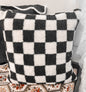 Checkered throw pillow