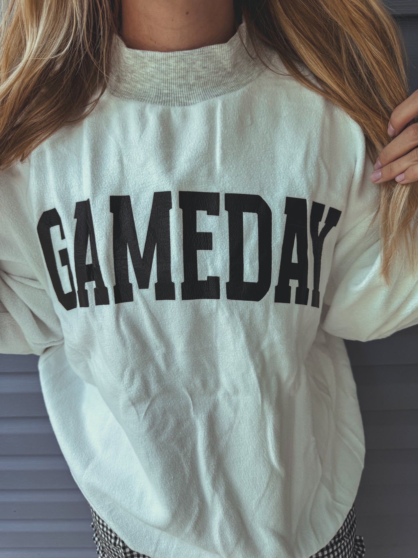 GAME DAY/ Football Reversible Mock Neck Sweatshirt✨📣