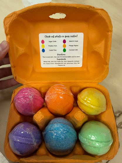 Egg Carton Bath Bombs