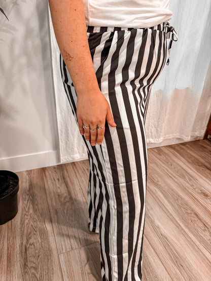 Striped game day lounge pants- 2 colors !