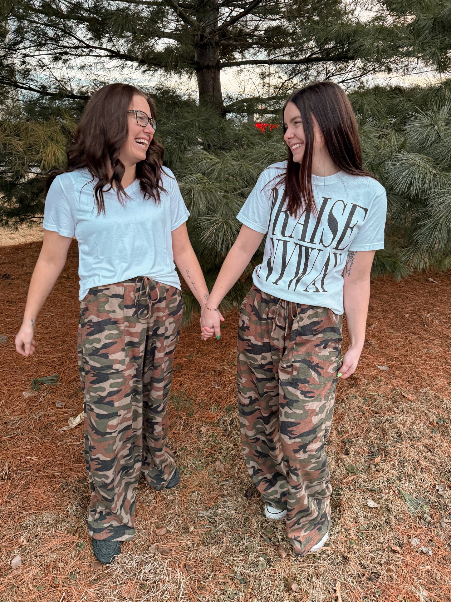 Haddie camo waffle pants