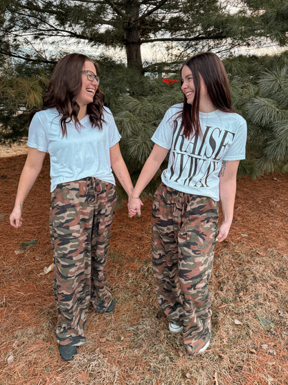 Haddie camo waffle pants