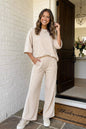 Leopard Side Striped Pants Set