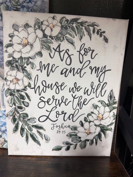 As for me and my house canvas- 8x10