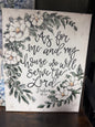 As for me and my house canvas- 8x10