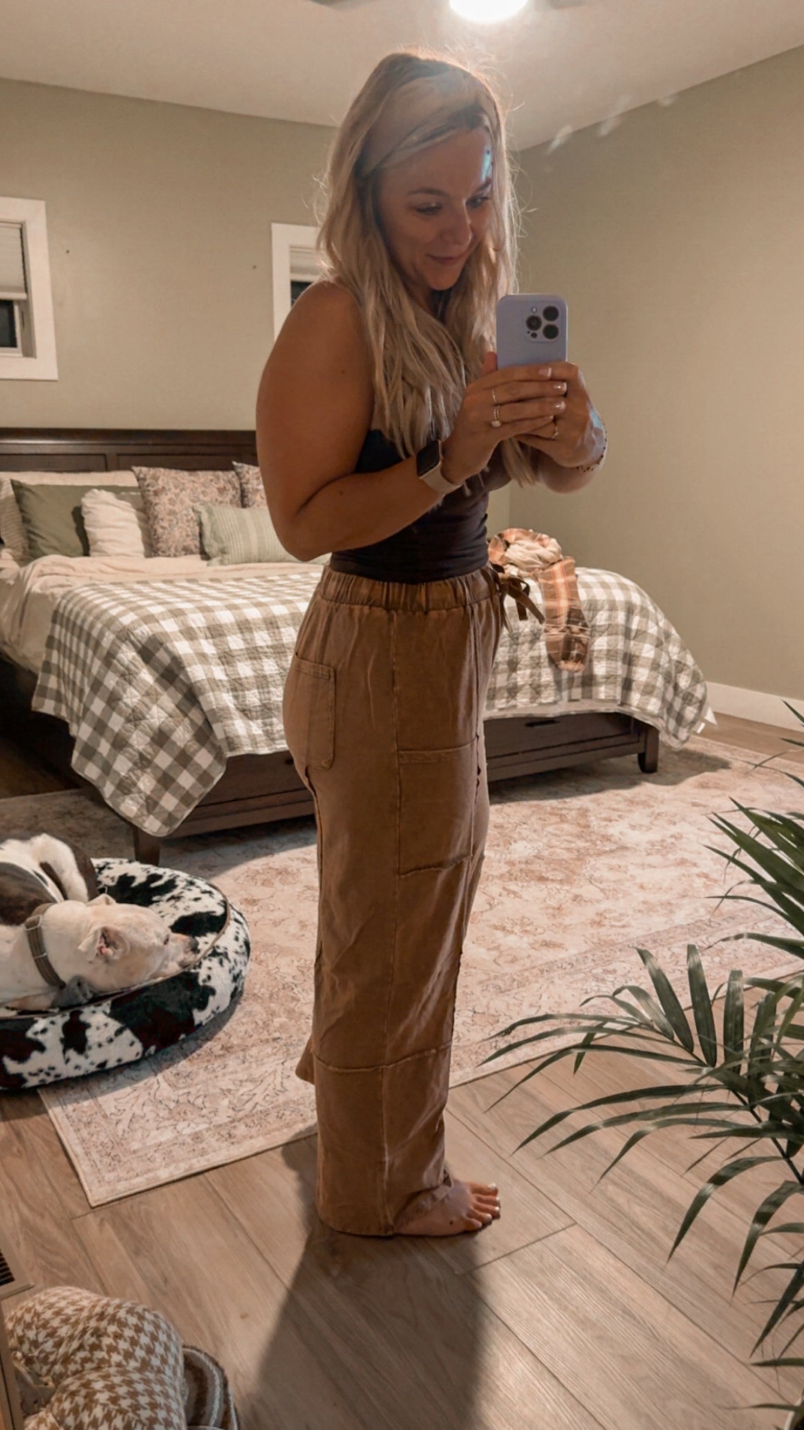 Mocha mineral wash pants🤎