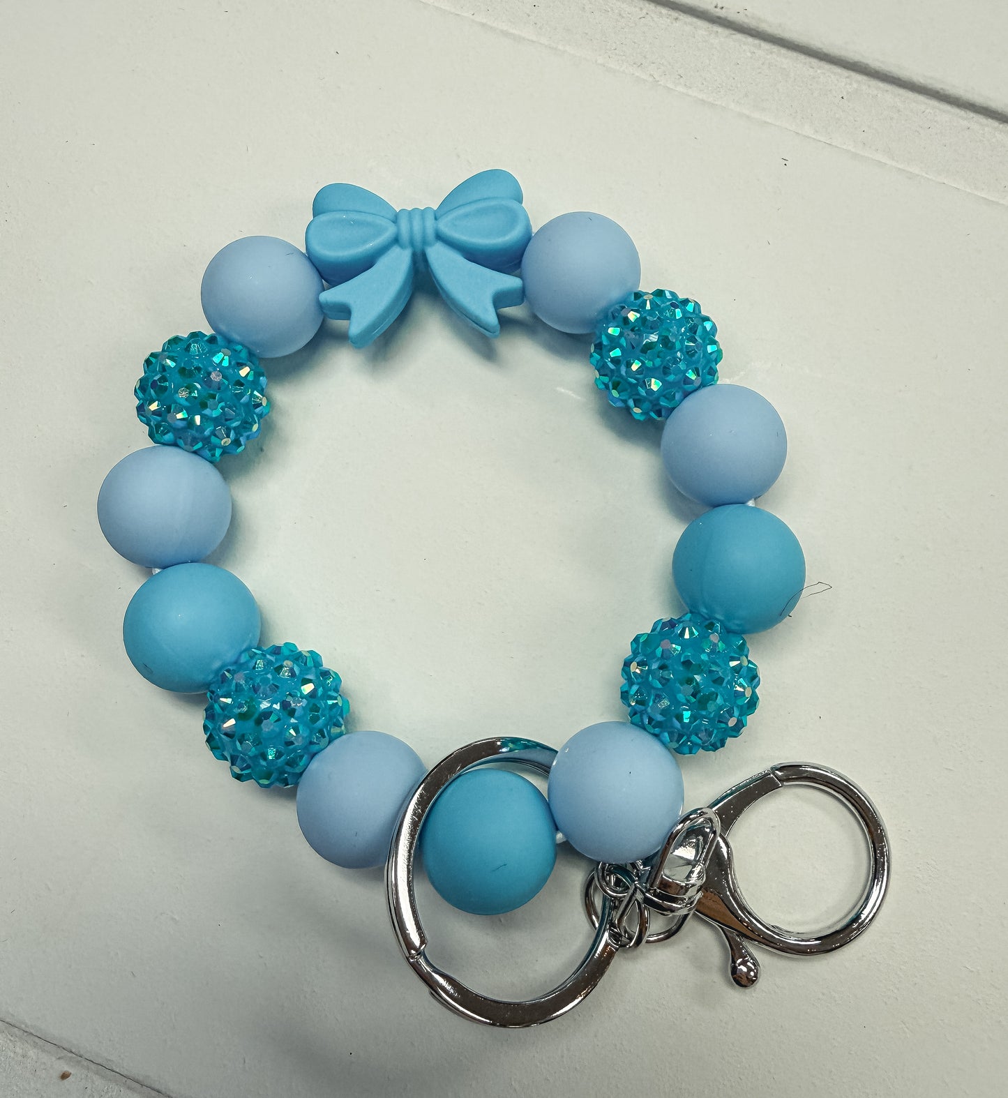 Blue Bow Keychain