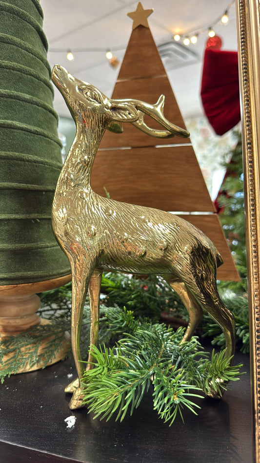 Metal gold deer
