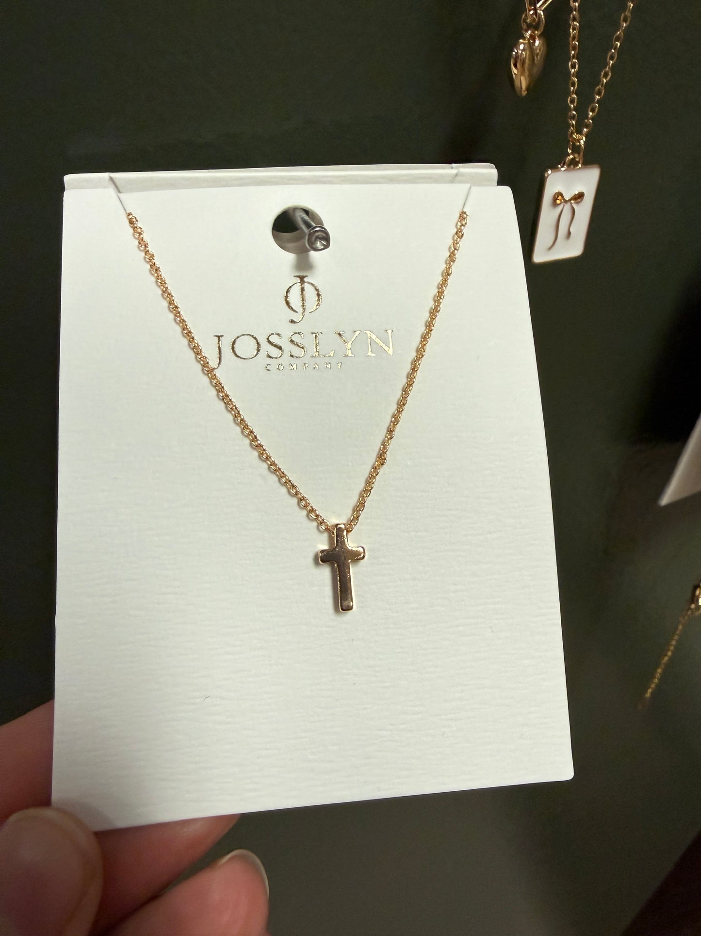 Gold cross necklace