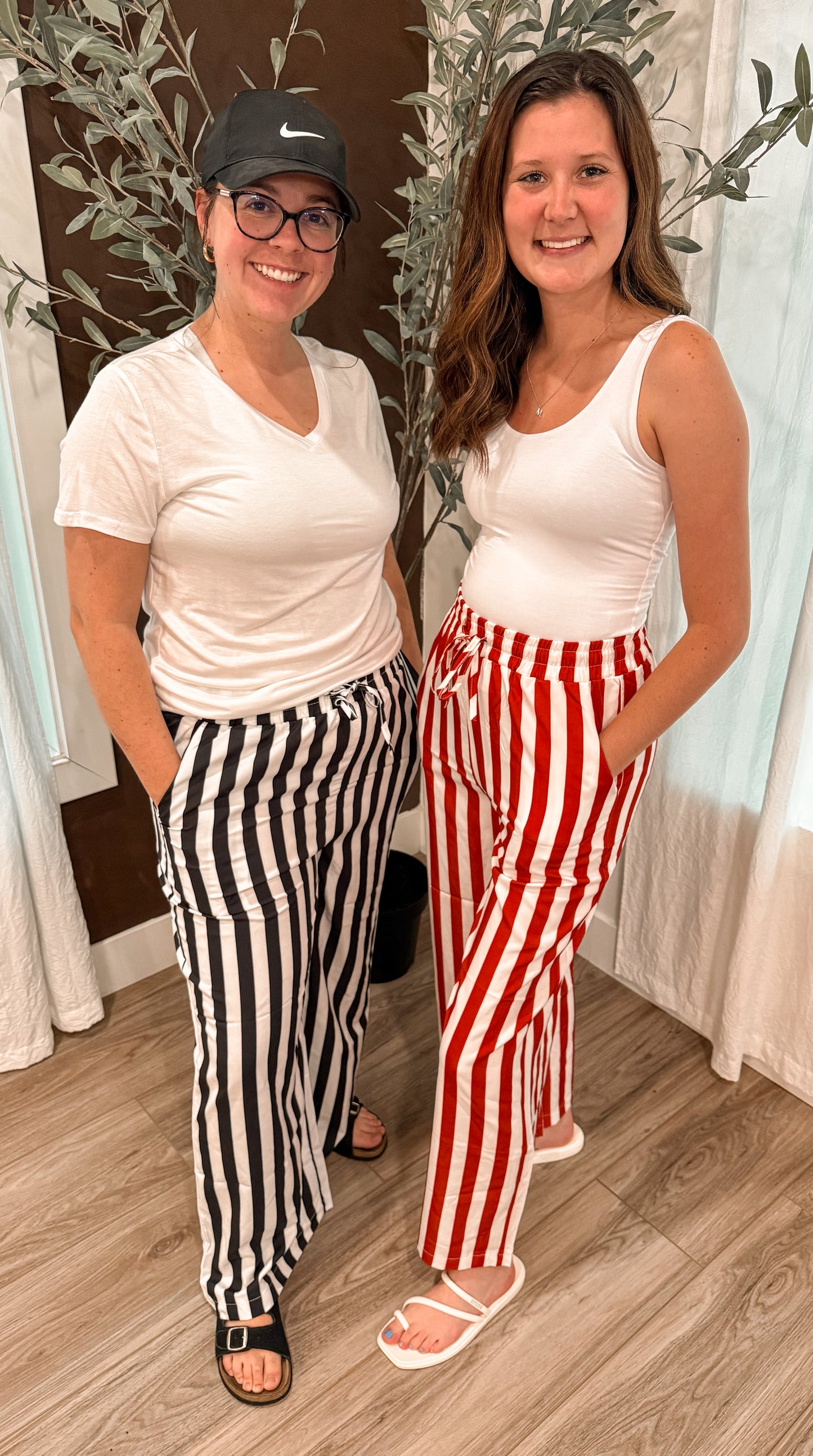 Striped game day lounge pants- 2 colors !