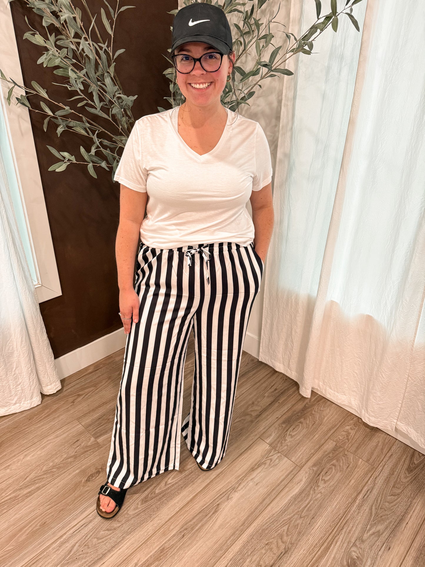 Striped game day lounge pants- 2 colors !