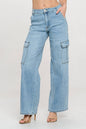 High Waisted Cargo Jeans