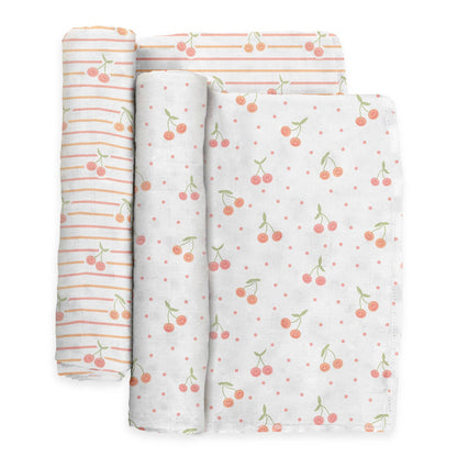 Swaddle Blanket Set Cherry Cute