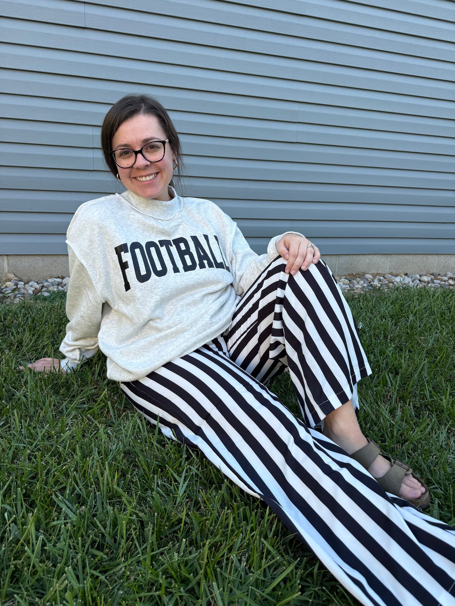 Striped game day lounge pants- 2 colors !