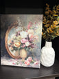 Vintage floral canvas 8x10