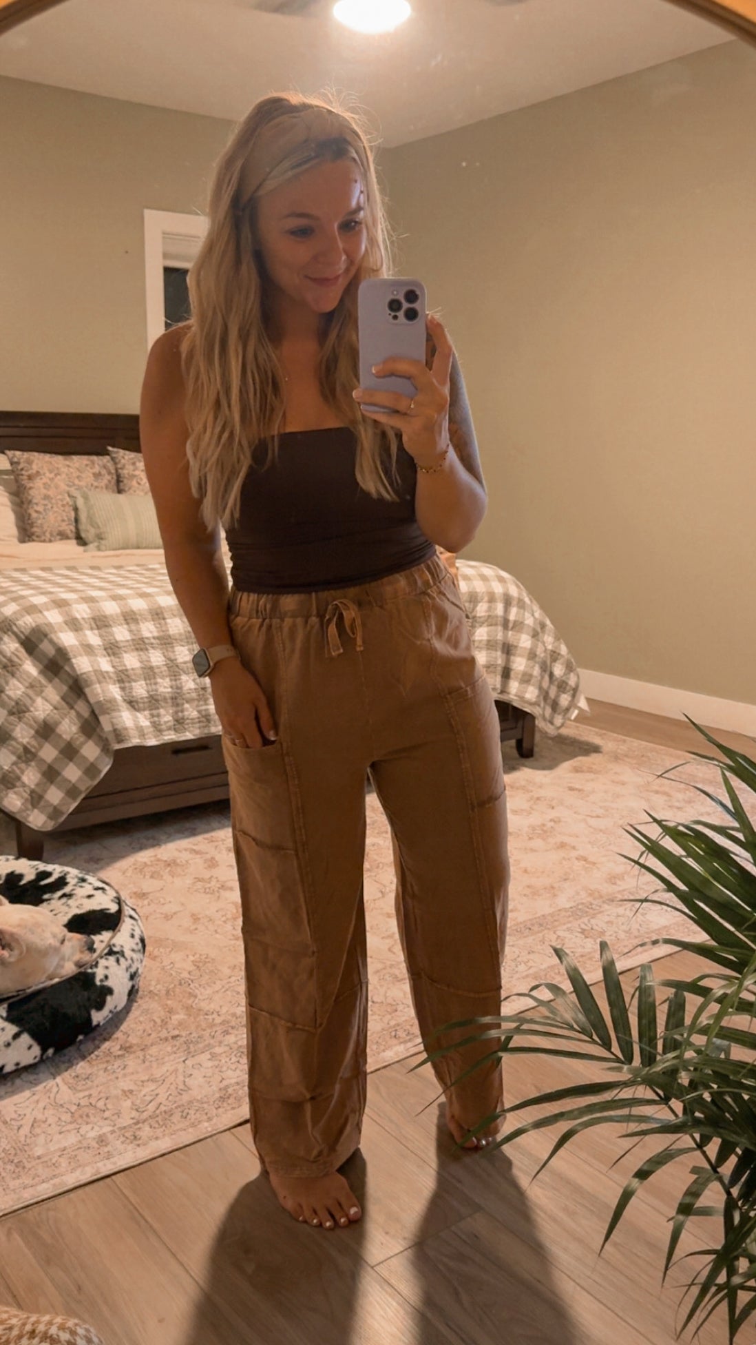 Mocha mineral wash pants🤎